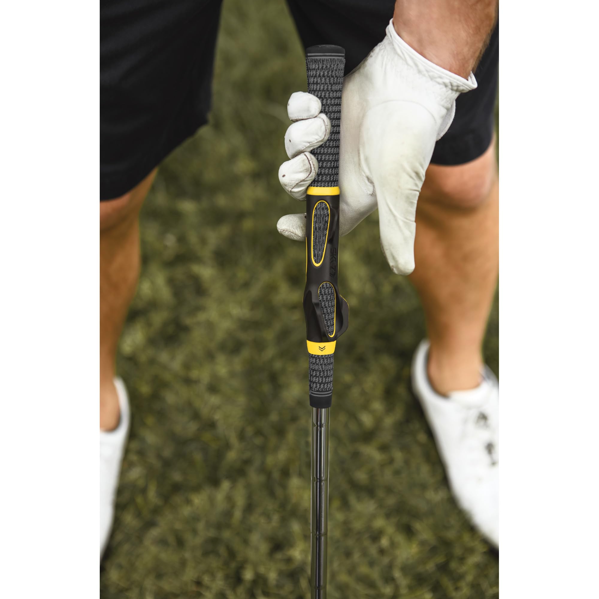 Sklz Golf Grip Trainer Attachment For Improving Hand Positioning,Blackyellow