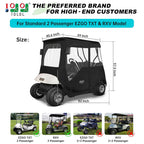 10L0L 2 Passenger Deluxe Golf Cart Driving Enclosure For Ezgo Txt And Rxv Model, 4-Sided Clear Window 600D Rain Cover All Weathe