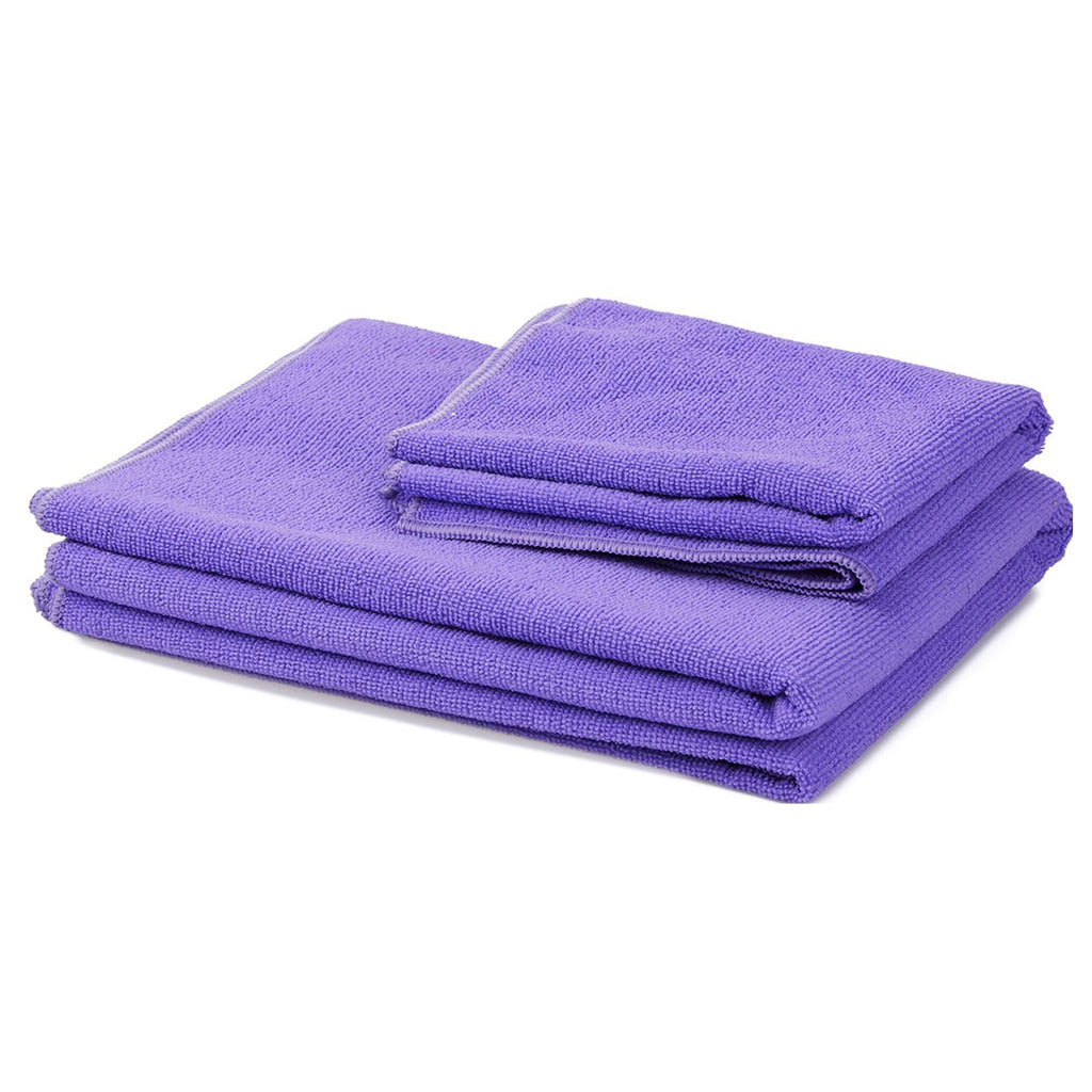 Balancefrom Goyoga 7-Piece Set - Include Yoga Mat With Carrying Strap, 2 Yoga Blocks, Hand Towel And Knee Pad (Purple, 1/2''-Thi
