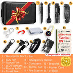 Assaber Survival Kit,13 In 1 Survival Gear And Equipment, For Dad, First Aid Kit With Survival Bracelets Emergency Blanket Tacti