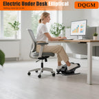 Dqgm Motorized Under Desk Elliptical Pedal Exerciser - Compact Seated Leg & Foot Trainer With Remote Control - Quiet Electric Ex