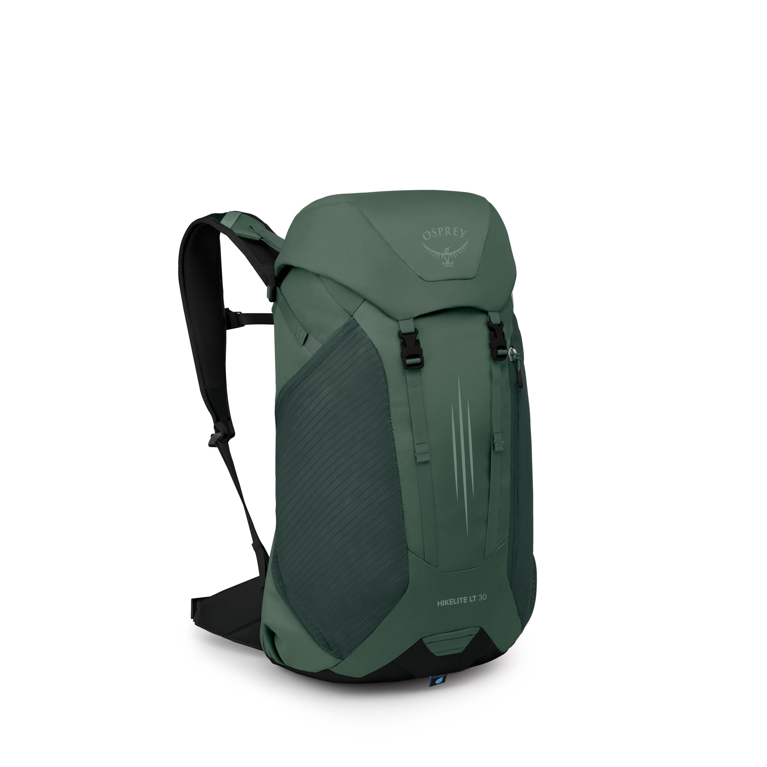 Osprey Hikelite LT 30L Hiking Backpack - Lightweight Travel Daypack with Rain Cover for Men and Women, Tundra Green