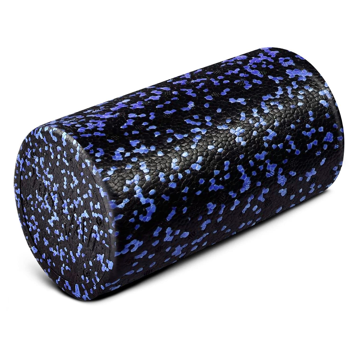 Yes4All High Density Foam Roller For Back, Variety Of Sizes & Colors For Yoga, Pilates - Blue Speckled - 12 Inches