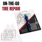 Kom Cycling Tubeless Tire Repair Kit For Bikes 8 Colors! Fixes Mountain Bike And Road Bicycle Tire Punctures - Includes Tire Rep