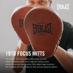 Everlast 1910 Leather Focus Mitts | Vintage Training Punching Mitts