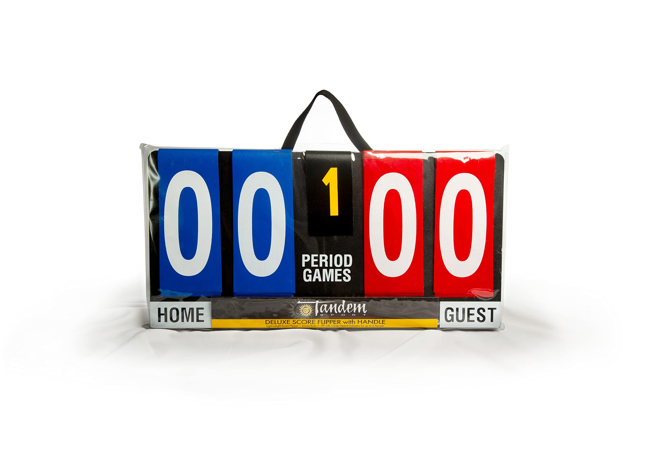 Tandem Sport Deluxe Score Keeper with Handle - Score Flipper for Volleyball, Basketball, Baseball & Football - Portable Tabletop