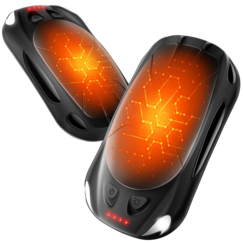 Nebafits Hand Warmers Rechargeable 2-Pack, Reusable Portable Magnetic Pocket Heater, USB 2-in-1 Hand Warmer, Suitable for Men an