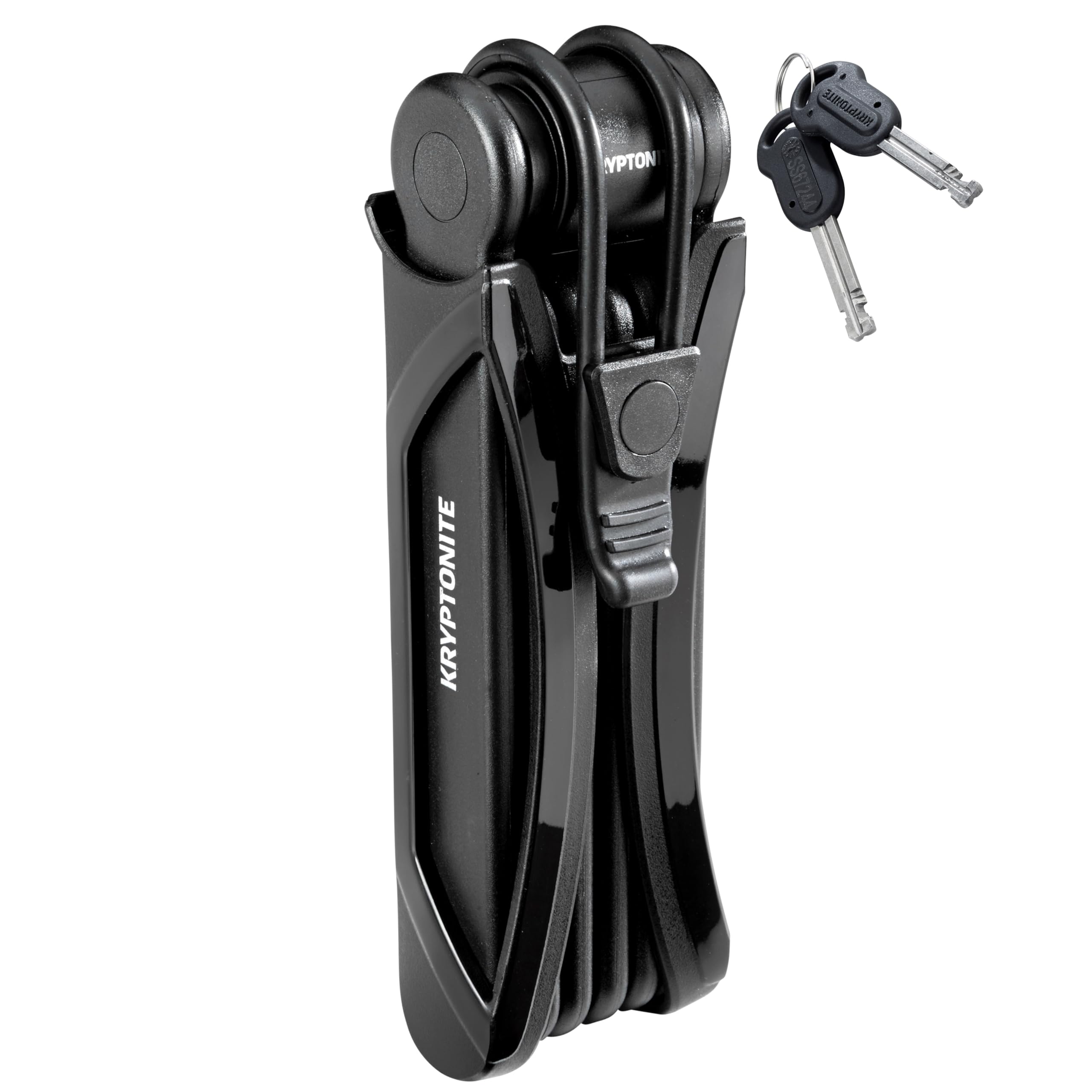 Kryptonite Folding Bike Lock, Compact Lightweight High Security Anti-Theft Foldable Bicycle Lock with 2 Keys and Mount for E-Bik