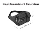 Everest Multiple Pocket Waist Pack, Black, One Size,044Mdh-Bk