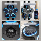 Yrougra Music Boxing Machine, Smart Bluetooth Boxing Training Target With Led Light, 9 Speed Modes, Digital Display, Wall-Mounte
