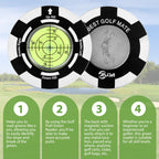 Jiuyibc Golf Putt Green Reader, Magnetic Aluminum Alloy Round Bubble Level, High Precision Reader, Golf Putting Aid, Golf Access