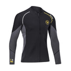 Wetsuit Top Men'S 1.5Mm Neoprene Wetsuits Jacket,Front Zipper Long Sleeves Diving Suit For Swimming,Diving,Snorkeling,Scuba,Surf