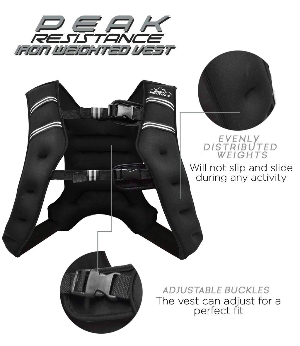 Aduro Sport Weighted Vest Workout Equipment, 4Lbs/6Lbs/12Lbs/20Lbs/25Lbs Body Weight Vest For Men, Women, Kids (16 Pounds (7.26