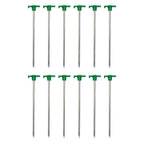 Stansport 10'' Steel T-Top Tent Stakes - 12 Pack