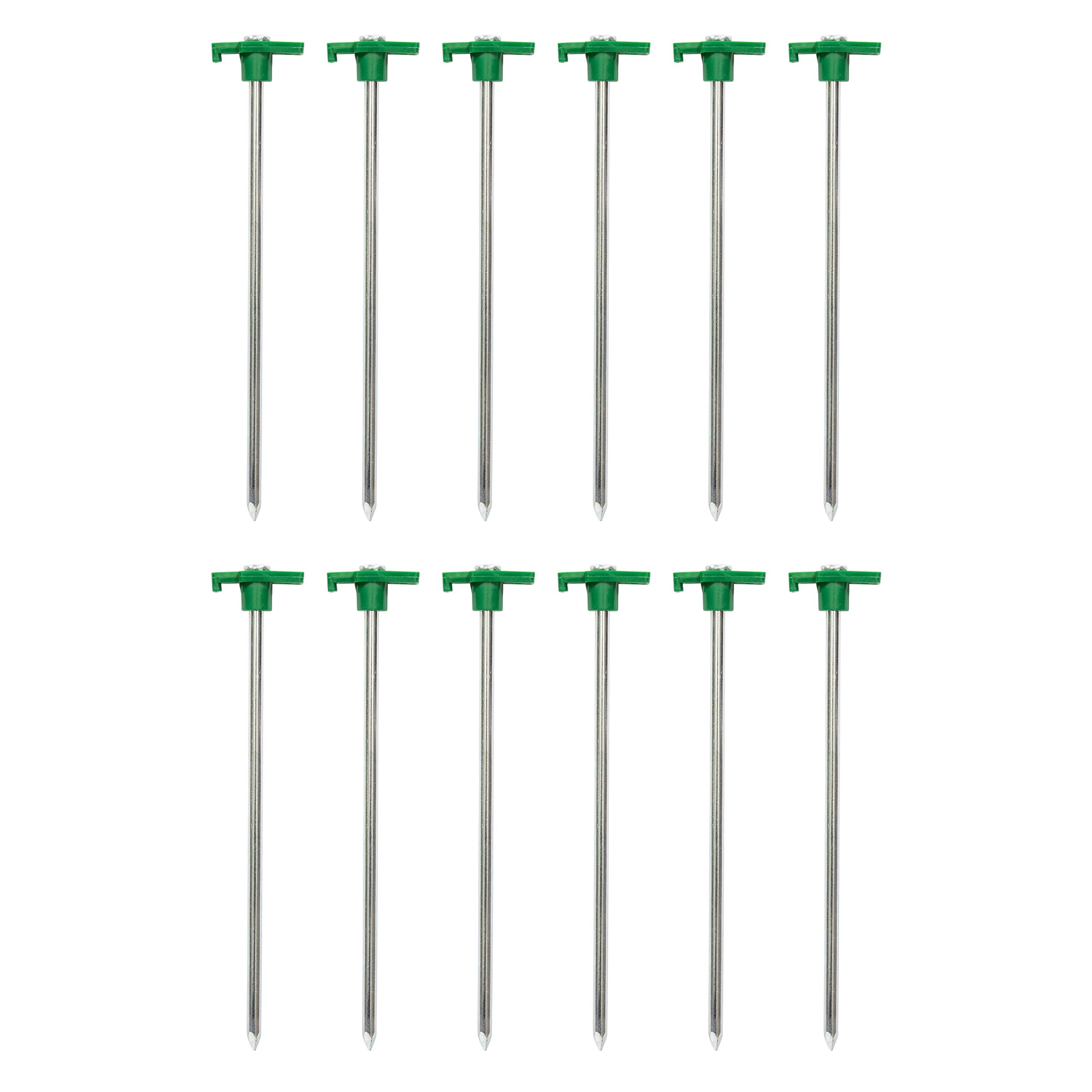 Stansport 10'' Steel T-Top Tent Stakes - 12 Pack