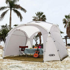 Unp Easy Beach Tent Pop Up Canopy Upf50+ Tent With Side Wall, Ground Pegs, And Stability Poles, Sun Shelter Rainproof, Waterproo