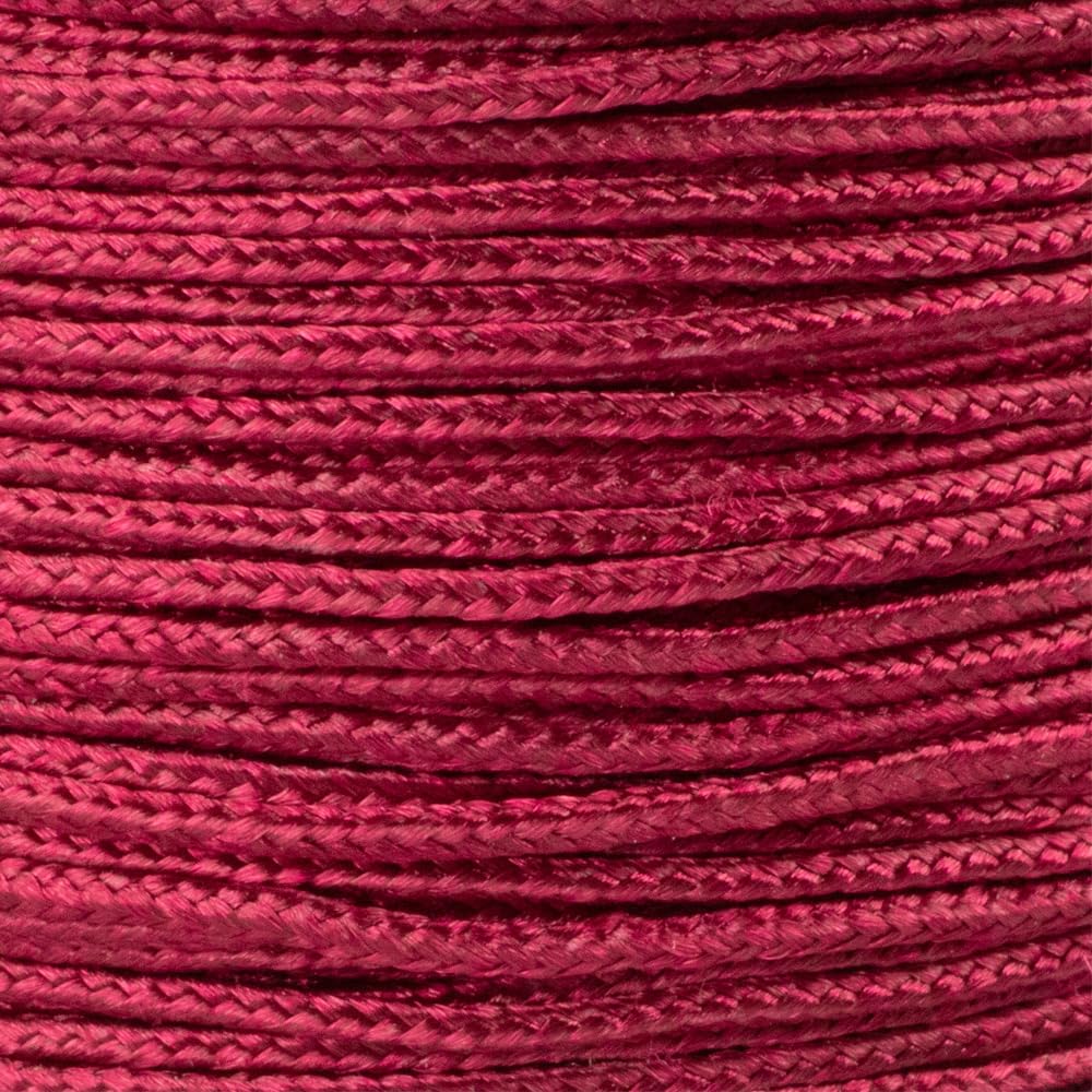 Paracord Planet Micro Paracord - Thin Braided Cord For Crafting, Fishing, And Diy Projects In 125 Ft Spools - Burgundy