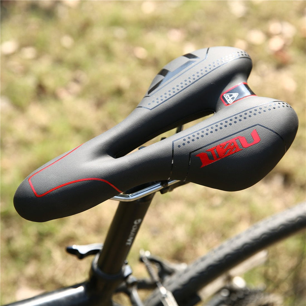 Zhiqiu Comfortable Bike Saddle Mountain Bicycle Seat Profession Road Mtb Bike Seat Outdoor Or Indoor Cycling Cushion Pad (Black/
