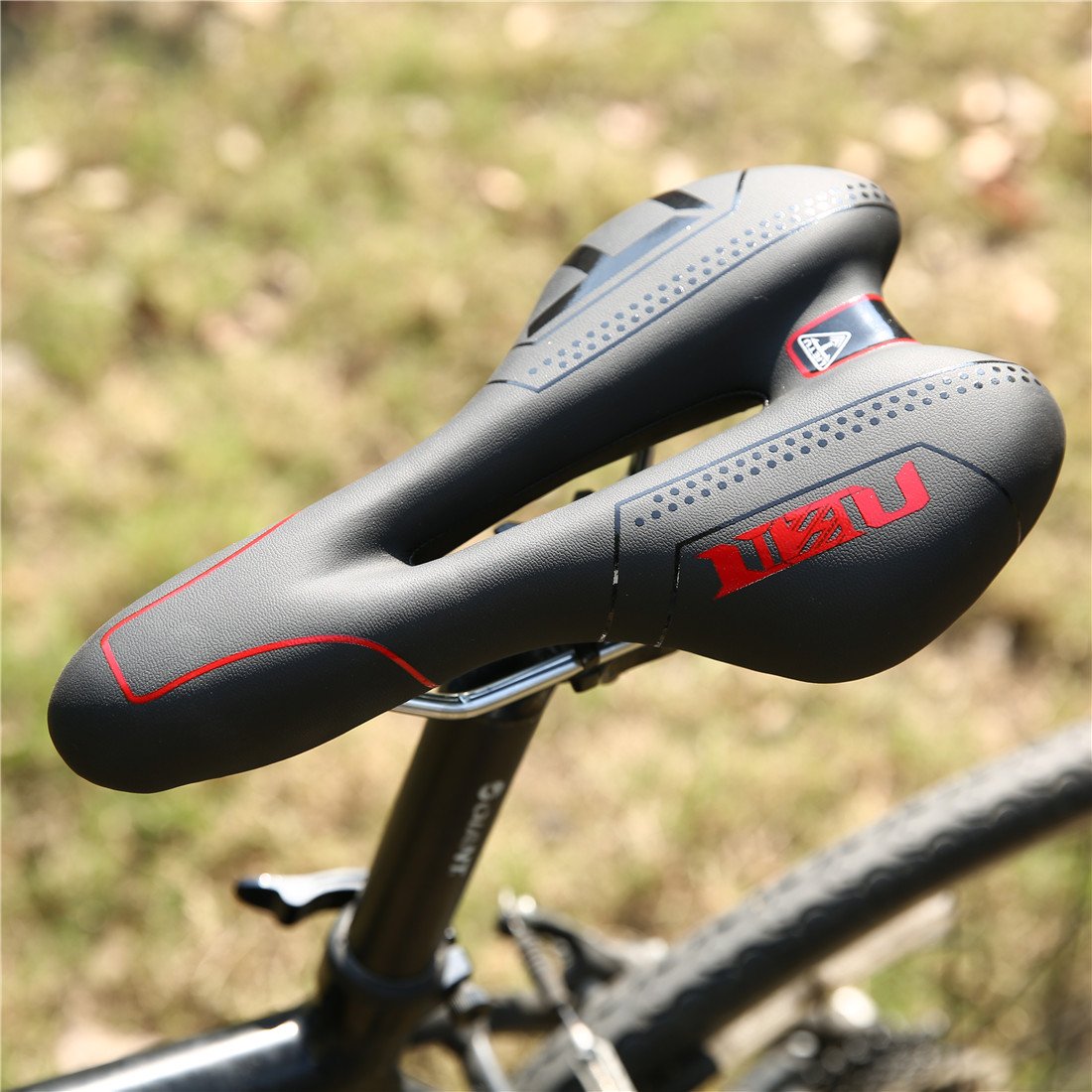 Zhiqiu Comfortable Bike Saddle Mountain Bicycle Seat Profession Road Mtb Bike Seat Outdoor Or Indoor Cycling Cushion Pad (Black/