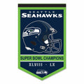 Seattle Seahawks 2 Time Super Bowl Champions Banner Pennant