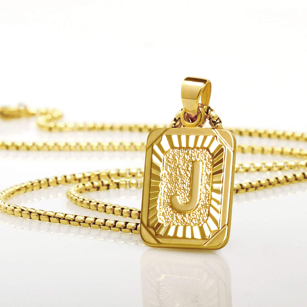 Jsjoy Gold Initial Necklace For Women Gold Pendant Initial Necklaces For Women Monogram Letter J Necklace Gold Women Initial Nec