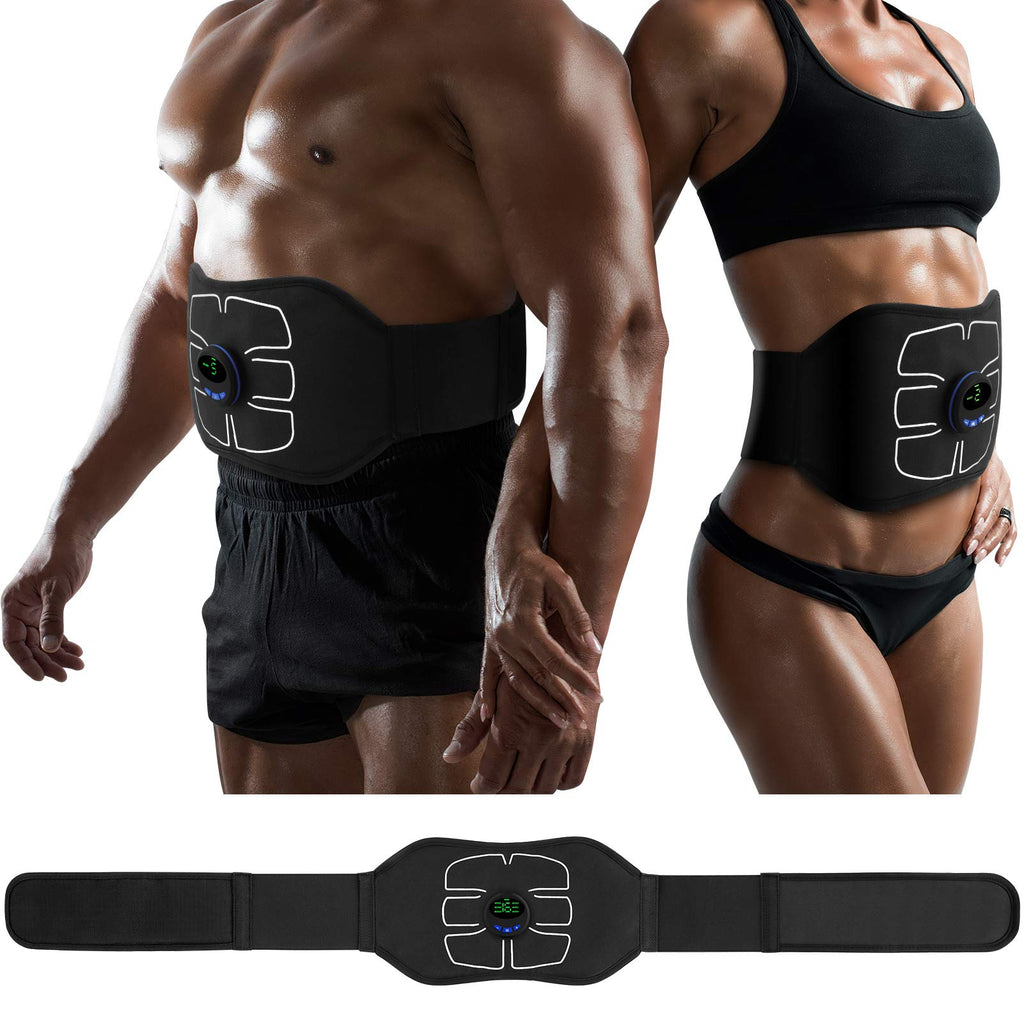 Marcooltrip Mz Abs Stimulator,Ab Machine,Abdominal Toning Belt Workout Portable Ab Stimulator Home Office Fitness Workout Equipm