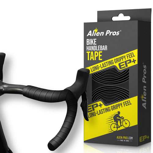 ALIEN PROS Bike Handlebar Tape Black NEW Model EP+ (Set of 2) - Wrap Your Bike for an Awesome Comfortable Ride - Enhance Your Bi