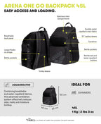 Arena One Go Backpack Swimmers Athletes Sports Gym Rucksack Multisport Daypack Large Size Training Gear Equipment Swim Bag for M