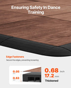 Vevor Dance Floor Tiles, 12.4 X 12.4 In 9 Piece Interlocking Dance Flooring, Portable Dance Practice Floor With Cushioned Base (