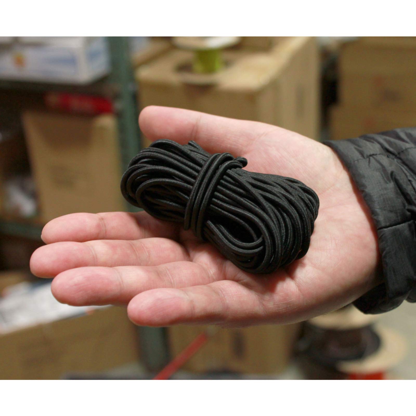 Asr Outdoor Elastic Shock Cord Natural Rubber 30 Feet 3Mm Diameter, Black