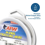 American Fishing Wire Monel Trolling Wire (Single Strand), Bright Color, 15 Pound Test, 300-Feet