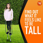 Flybar Maverick Walking Stilts for Kids - 5 Adjustable Heights, Sturdy, Easy Assembly, Wide Non-Slip Rubber Bottom Tip, Foam Gri