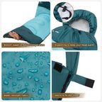 Geertop Camping Sleeping Bag, 3 Season Backpacking Sleeping Bag, Lightweight Portable Warm Cool Weather (Mint)