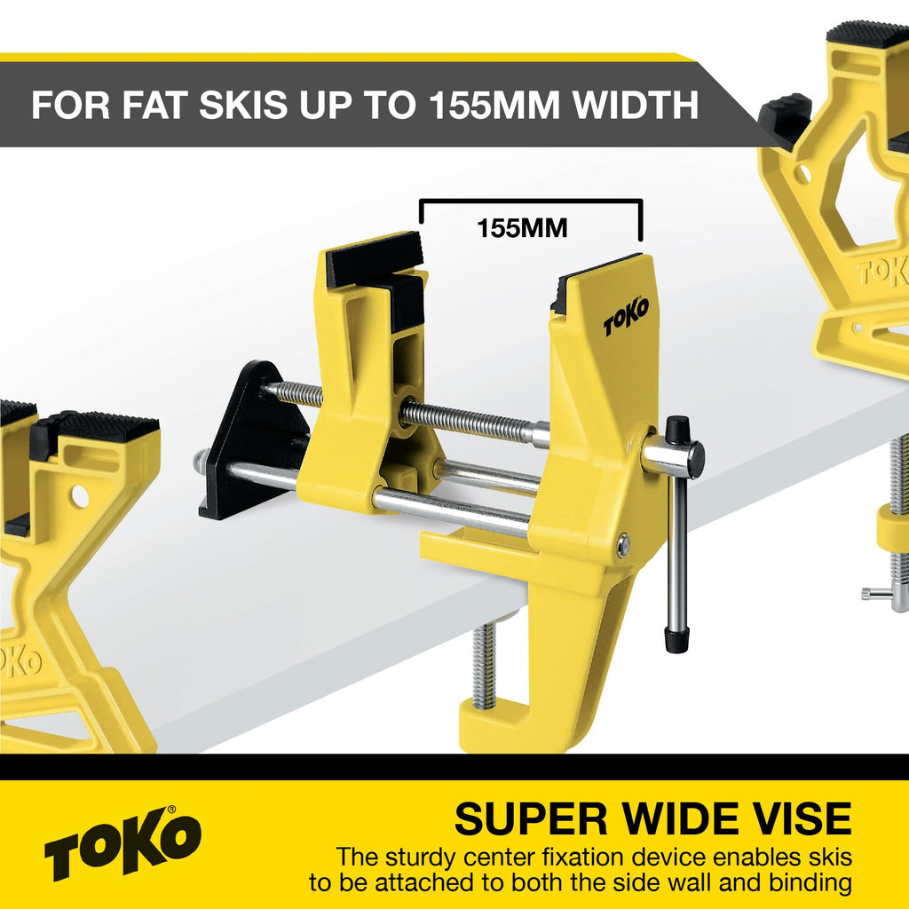 Toko Freeride Ski Vise Grip For Tuning And Waxing - Secure No Slip Grip And Holding Position For Freestyle And Jumping Ski Edge