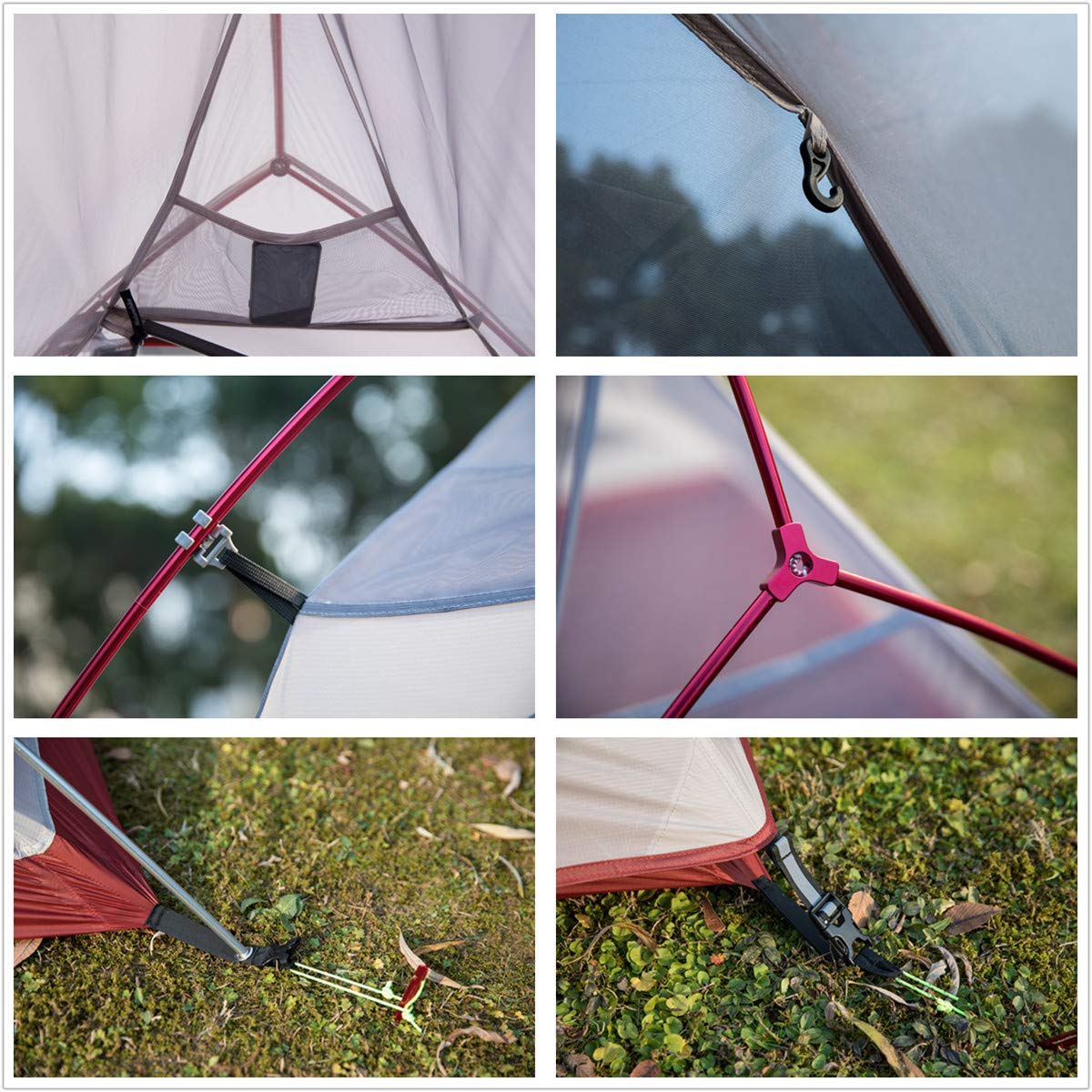 Naturehike Cloud-Up 2 Person Tent Lightweight Backpacking Tent With Footprint - Free Standing Ultralight Camping Hiking Backpack