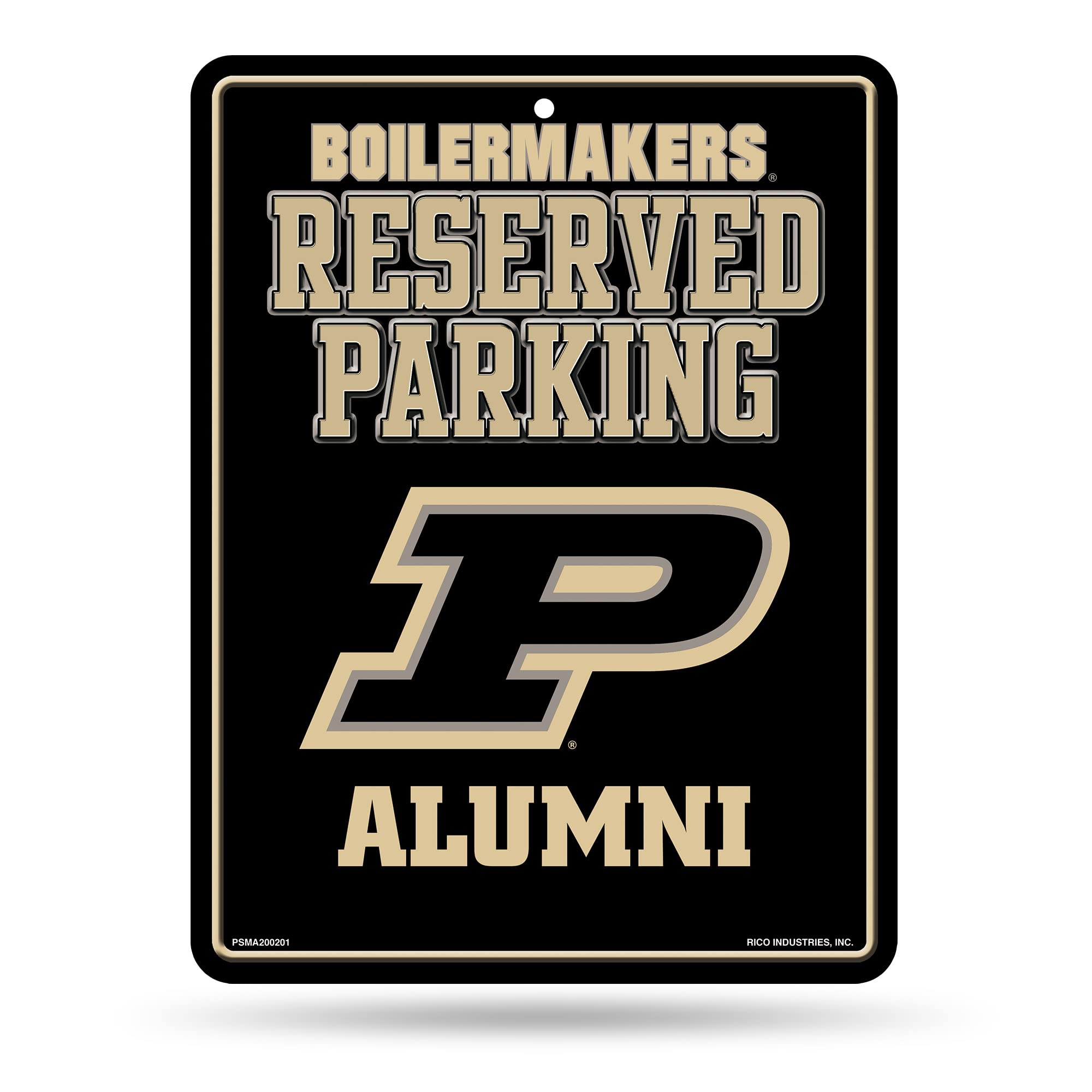 Rico Industries NCAA Purdue Boilermakers Metal Parking Sign 8.5 x 11 - Great for Man Cave, Bed Room, Office, Home D  cor