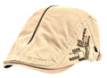 Zacharias MenS 100% Cotton Beret Golf Cap A801 (Pack Of 1) (Light Beige)