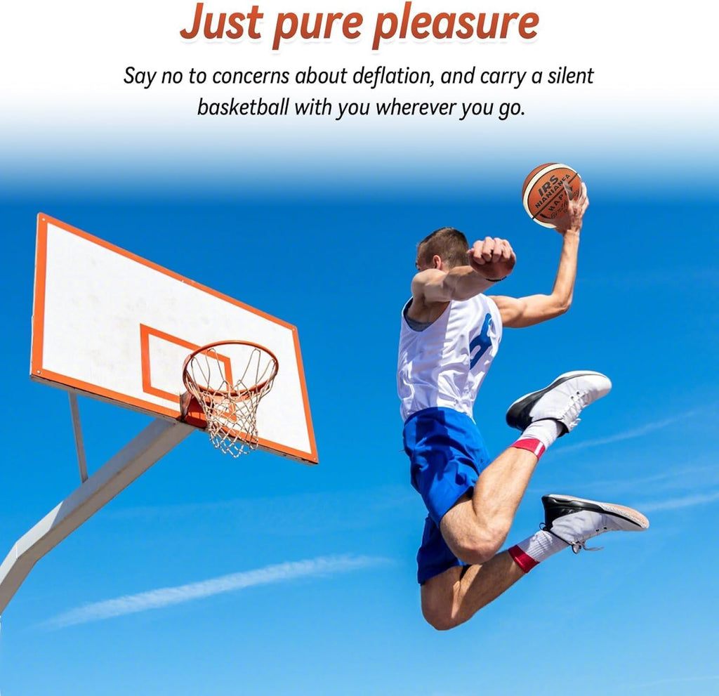 Irsnianianfa Silent Basketball-Size 7,2025 Upgrade Dribble Dream Silent-Basketball,Si-Lent Basket-Ball Dribbling Indoor,Foam Bas