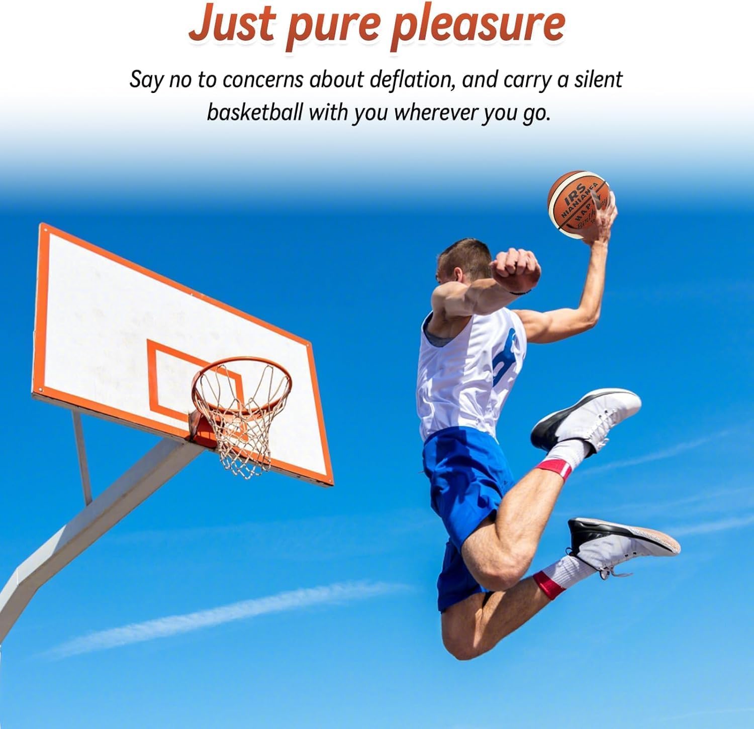 Irsnianianfa Silent Basketball-Size 7,2025 Upgrade Dribble Dream Silent-Basketball,Si-Lent Basket-Ball Dribbling Indoor,Foam Bas