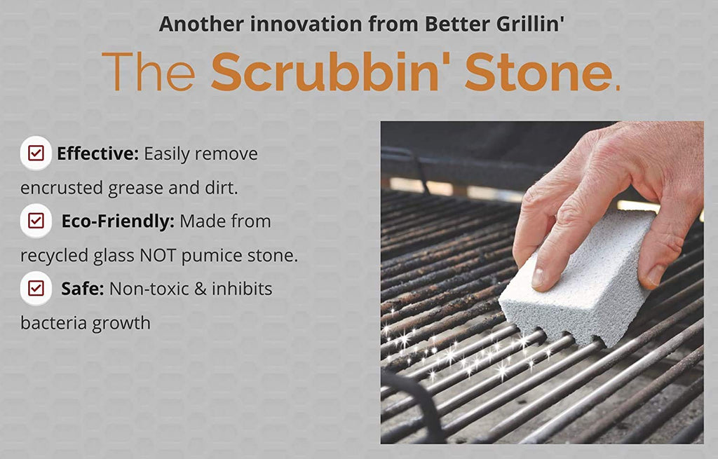 Better Grillin Scrubbin Stone Grill Cleaner-Scouring Brickbarbecue Grill Brushbarbecue Cleaner For Bbq, Griddle, 12Pk