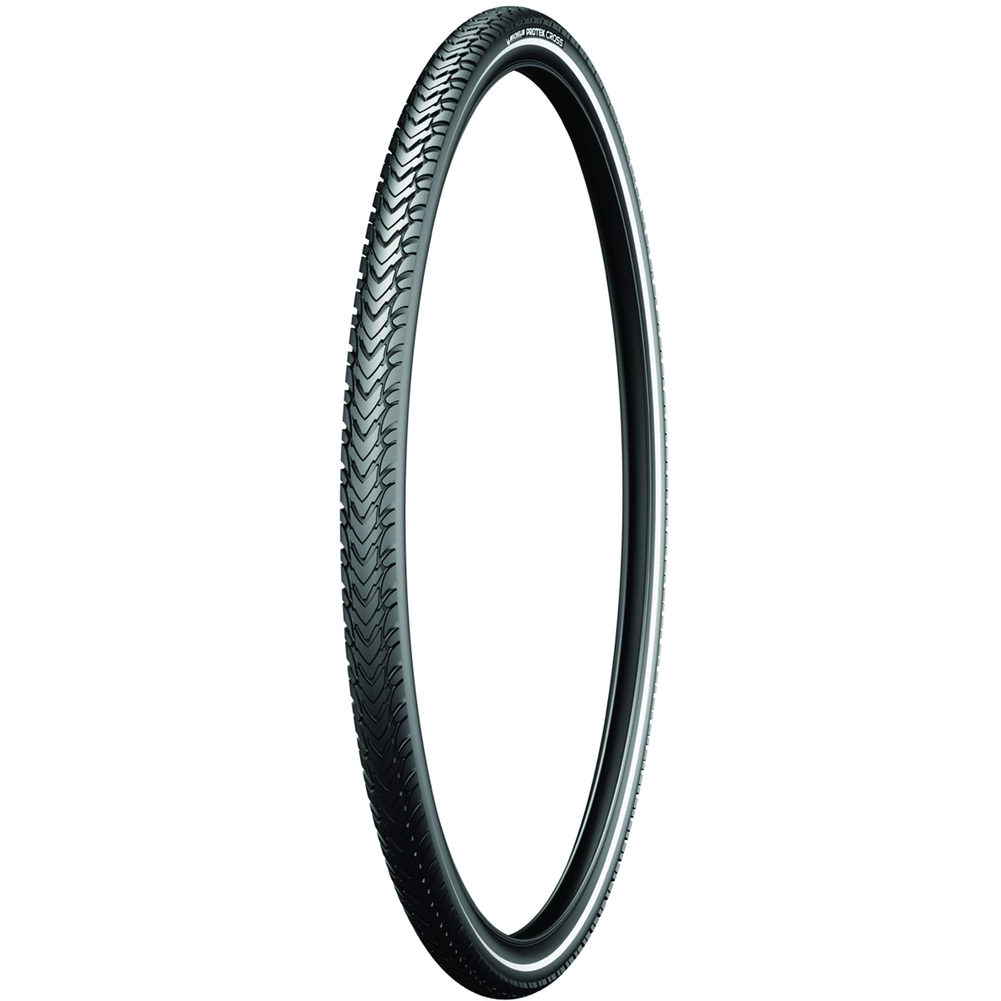 Michelin Protek Cross Max Front or Rear City Bike Tire for Off-Road Terrain, Tube Type Sealing, Black Sidewall, 700 x 32C
