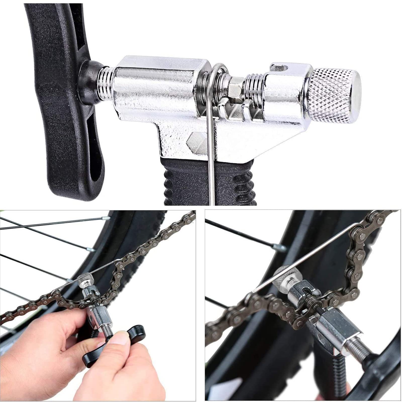 Oumers Bike Link Plier+Chain Breaker Splitter+6 Pairs Bicycle Missing Link, Chain Plier Quick Link Opener Remover Plier For 6/7/