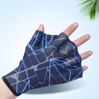 Dephnes Nylon Swimming Gloves Aquatic Swimming Webbed Gloves Water Training Hand Webbed Hands Webbed Flippers Swim Gear Gloves F