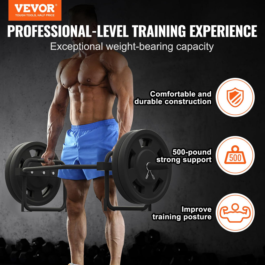 Vevor Trap Bar, 500 Lbs Hex Barbell Trap Bar, 55.7'' Squat Deadlift Barbell, 25Mm Diameter Weight Lifting Strength Training Shru