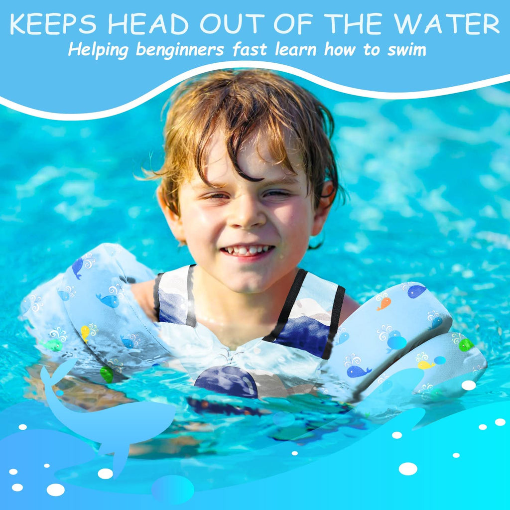 Swim Vest For Kids 30-60 Lbs Girls Boys Life Jacket With Double Security Buckle Floaties For Toddler From 2,3,4,5,6,7,8 Years Ol