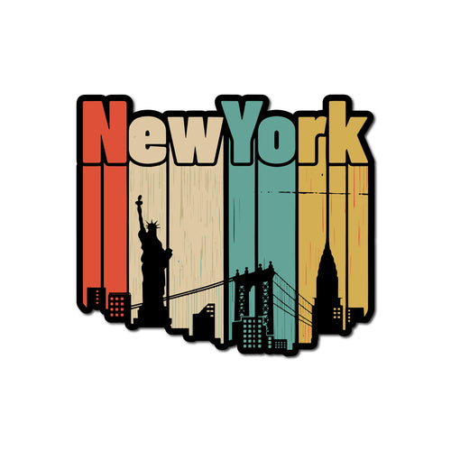95MILES GARMENTS Newyork Statue Fridge Magnets for Home Office Kitchen Refrigerator Door Wooden Decor Souvenir Gift (L x H 3.5 x