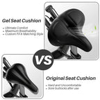 Oversized Comfort Seat Cushion Compatible With Peloton, Spin Bike, Road Or Exercise Bikes, Bicycle Wide Saddle Replacement For M