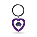 Rico Industries Ncaa Central Arkansas Bears Ncaa Rhinestone Heart Colored Keychain, Purple, 3-Inches In Length