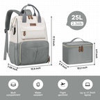 Maelstrom Travel Backpack for Women Men,Laptop Backpack Fits 15.6-17.3 Inch Laptop, Nurse/Teacher/Work Bag with Insulated Lunch