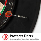 Viper By Gld Products Defender Dartboard Surround Wall Protector , Black